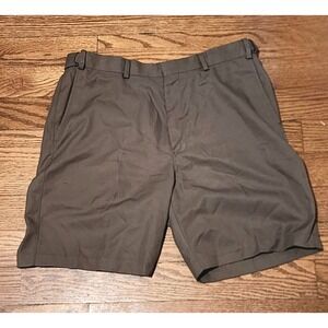 Adjust A Band Expandable Mens Shorts Size 34 Waist Brown Color Stretch Waistband